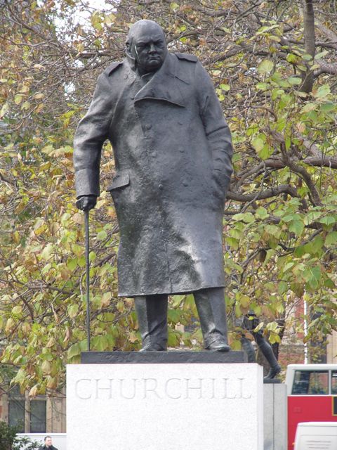 Churchill’s statue in Parliament Square